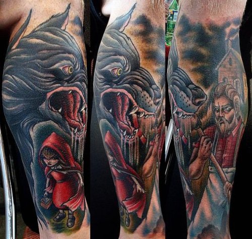 Red Riding Hood tattoo by Rachi Brains Red Riding Hood tattoo by Rachi