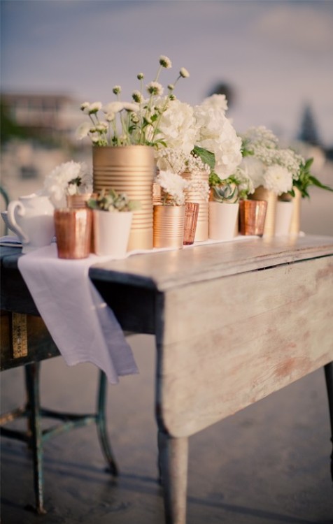 is it weird that i am really into the idea of upcycling cans into wedding 