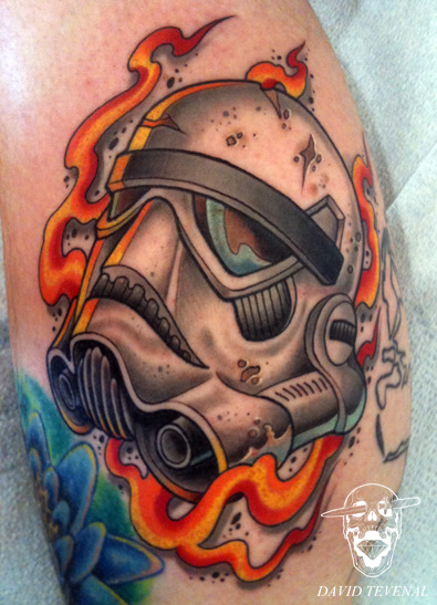 Fun storm trooper tattoo By David Tevenal