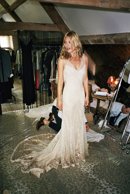 Kate Moss in her wedding dress by John Galliano