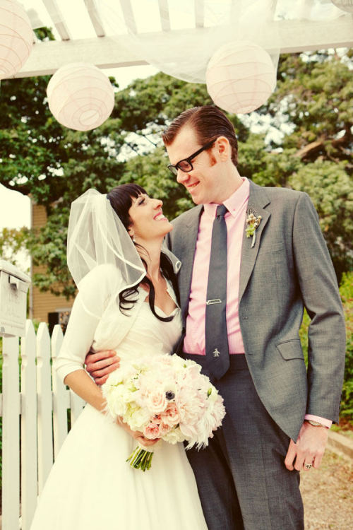 Tags Glasses Grey suit Groom Retro wedding vintageinspired