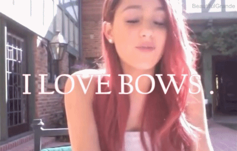  Ariana Grande GIF MINE I LOVE BOWS BOWS