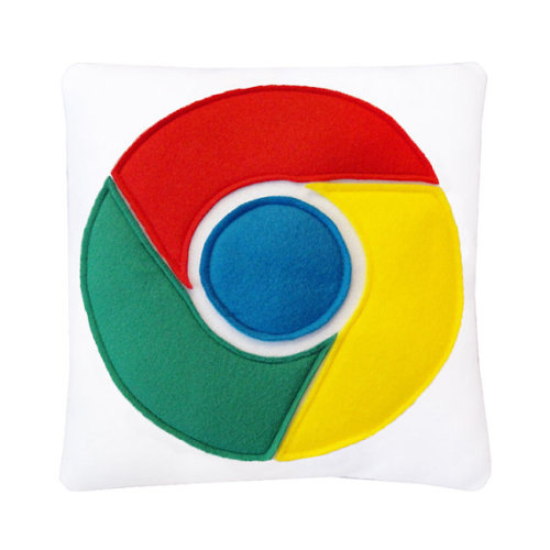 (via Google Chrome Pillow by Craftsquatch on Etsy)
