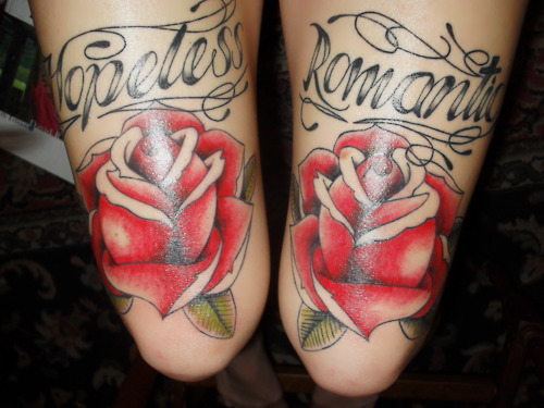  thigh tattoos tattoos text tattoo rose tattoo hopless romantic