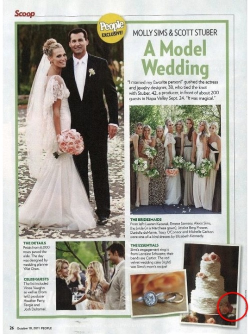 Molly Sims's wedding was featured in People Magazine