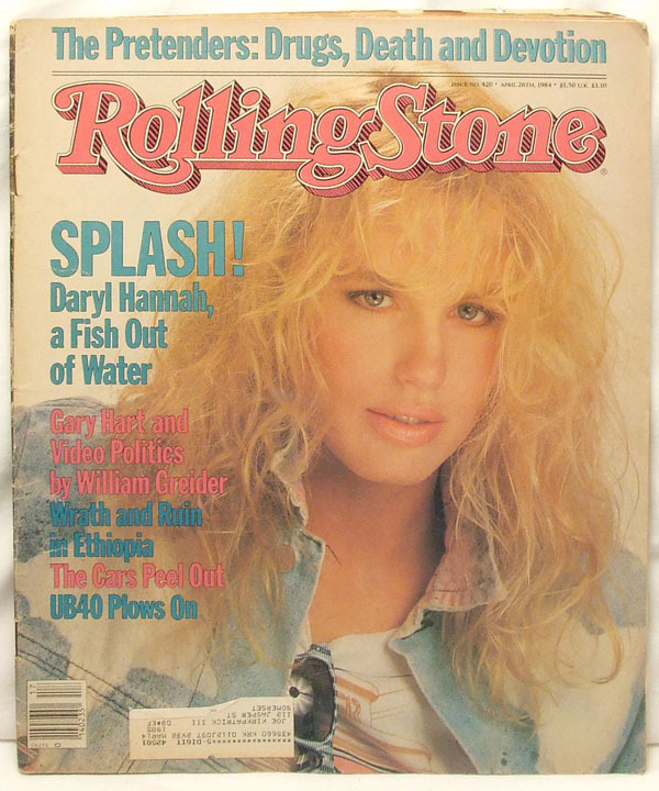 Splash was just on TV Love Daryl Hannah what an eighties icon