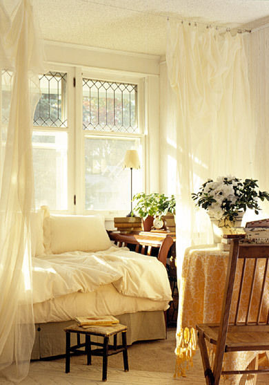 seaglass etc on we heart it / visual bookmark #16609698 (vintage,white,window seat,curtains)