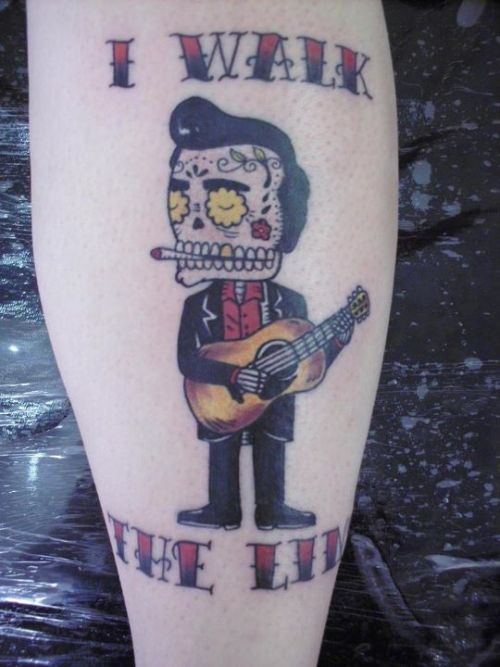 Call me Niia Johnny Cash is my God and make this tattoo was a way to 