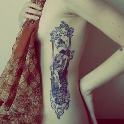 Pretty Art Nouveau tattoo