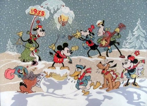 Walt Disney Studios Christmas Card for 1934