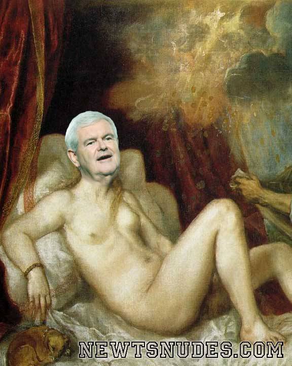 Filed under ne Gingrich newt2012 politics funny Nude Newt newt gingrich