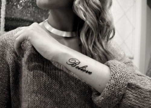  believe tattoo 