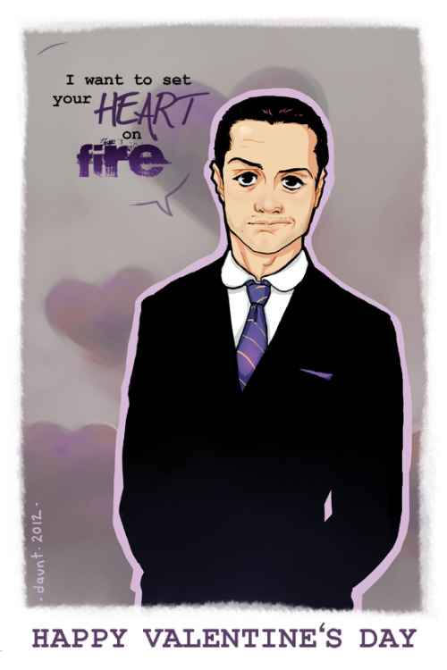 Moriarty Valentine Card - For sale on my Etsy shop in a pack with Irene!  :)  
Again, these are late late late.  :&#8217;(  LE BOO.  But if you would like one, they are there!