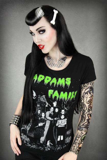 Tagged Goth Rockabilly Tattoos Sleeves Ink Addams Family Female 
