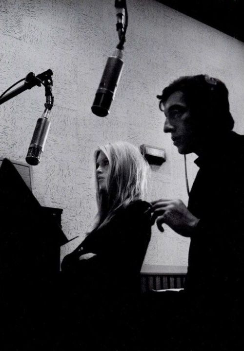Brigitte Bardot and Serge Gainsbourg recording the original version of Je