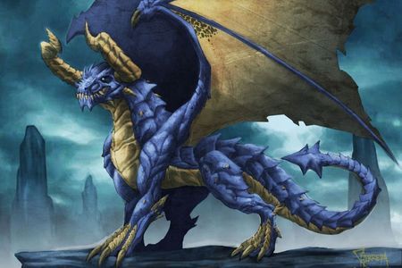 Ashkor the Lightning Breather Blue Dragon 