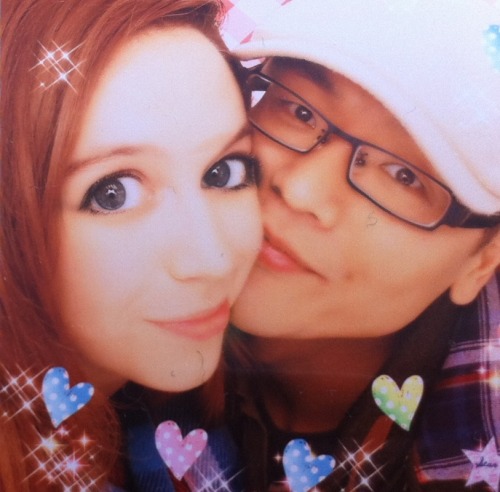 Engagement purikura! Don’t gag! It’s adorable! (apart from the cray-cray eyes of hugeness)