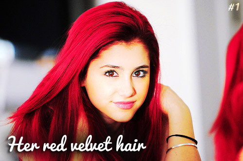 Her red velvet hair