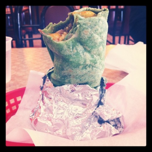 My burrito can stand up by herself.  (Taken with instagram)