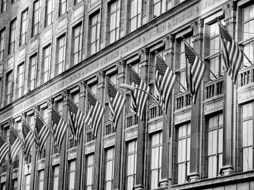 gesteves:

Flags on Fifth Avenue. January 20th, 2012.
