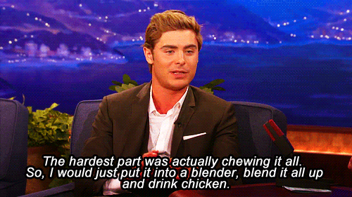 
Zac on his eating habits for bulking up for ‘The Lucky One’.
