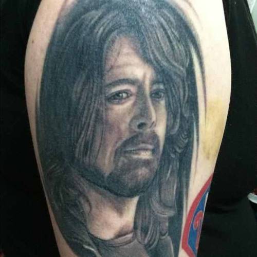 My Dave Grohl Portrait Done By Kyle Berg At The Constable Tattoo Parlor In