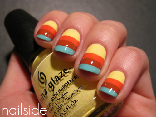 nailside:

Springy stripes