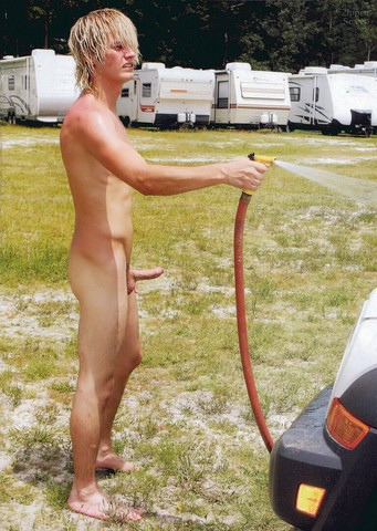 He didnt't told him that they will NOT go to an nude campsite