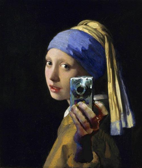 Mirror Self Shot of Vermeer’s “Girl with a Pearl Earring”