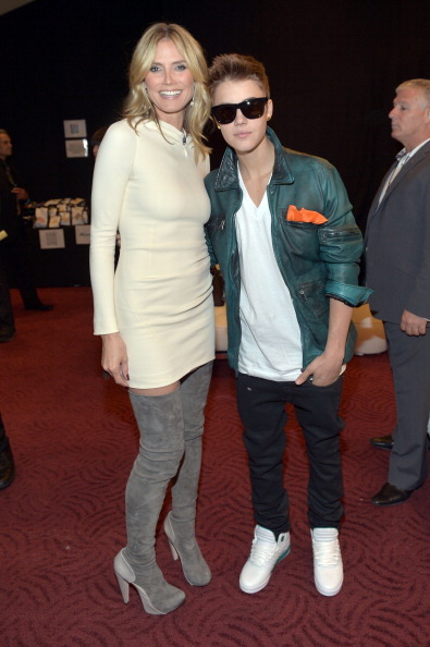  Justin Bieber with Heidi Klum at the KCA 