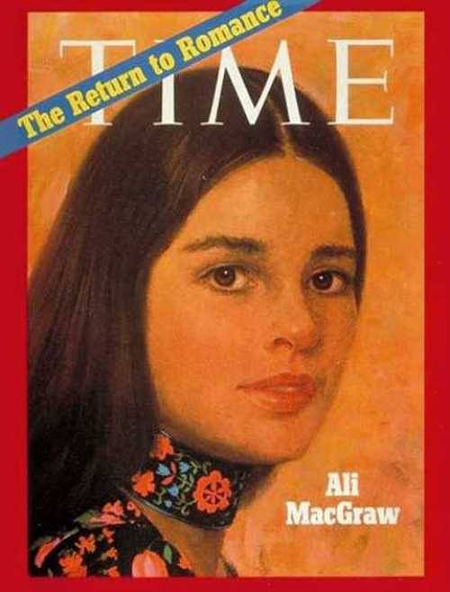 Ali McGraw on the cover of Time magazine January 1971