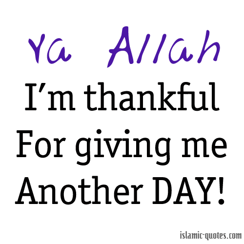 Thank you Allah