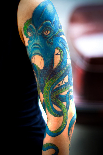 awesome octopus tattoo via surlygrrrl ELBfoto awesome octopus tattoo