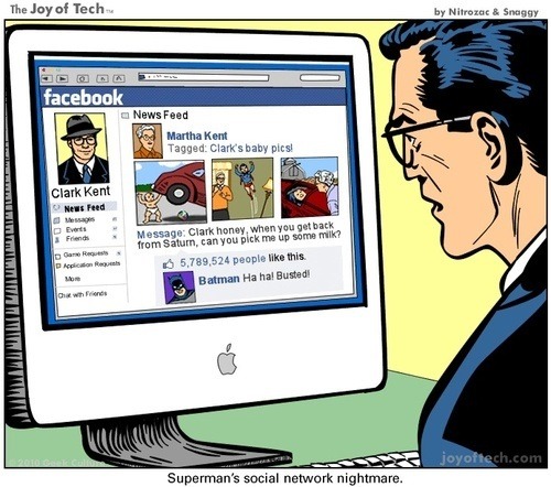 La pesadilla de Superman en Facebook on Twitpic
