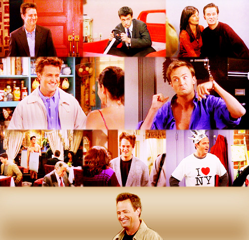 Top 60 TV characters (alphabetical order) | Chandler Bing - Friends &#8216;Come on, am I 19 or what?&#8217;&#8216;Yes, on a scale from 1 to 10, 10 being the dumbest a person can look, you are definitely 19.&#8217; 