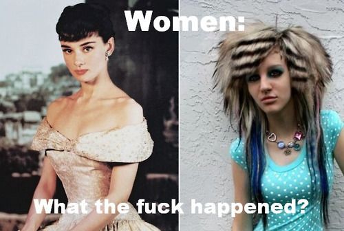 obscurehipster: dazzlingextremes: psycho little scene children. uggh. why are scene girls so hideous? 