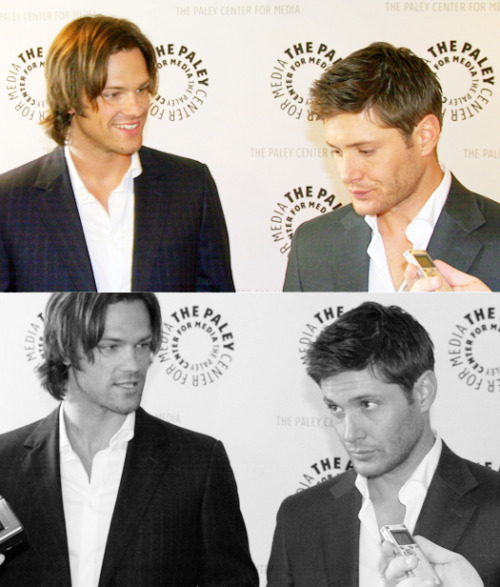 cwhroswell: myspecialhell: reason #9348903284902348903 Lily rocks my world: her edits Jensen sometimes seems a bit nervous about Jared’s going to say :-) 