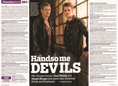 Paul &amp;amp;amp; Joe in TV Guide October 13th 2011Thanks to Denise for the scan!Click &amp;amp;#8220;High Res&amp;amp;#8221; to make it bigger (and easier to read)&amp;amp;#8230;