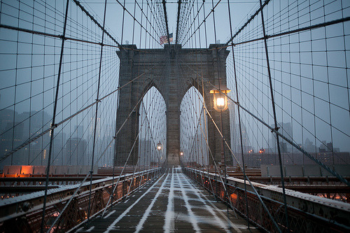 Brooklyn Bridge in the Winter (by redswept) 