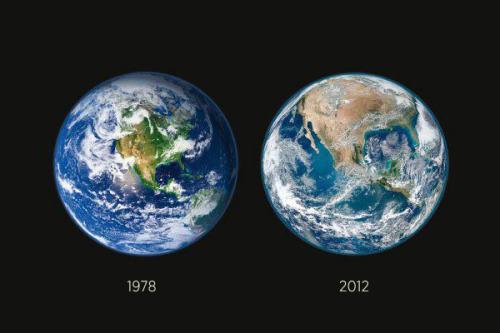 weareforeverunstoppable: cyruspotnoodle: NASA recently released imagery showing the deforestation of America …in just 34 years. It’s all of North America, though, not just the U.S. 