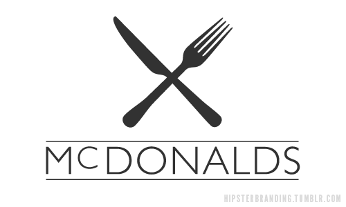 logo McDonalds estilo hipster