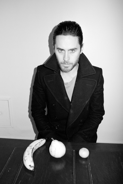 Jared Leto at the dining table.